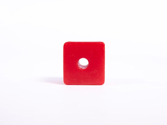 Giant Textured Beads: Striped Red Cube
