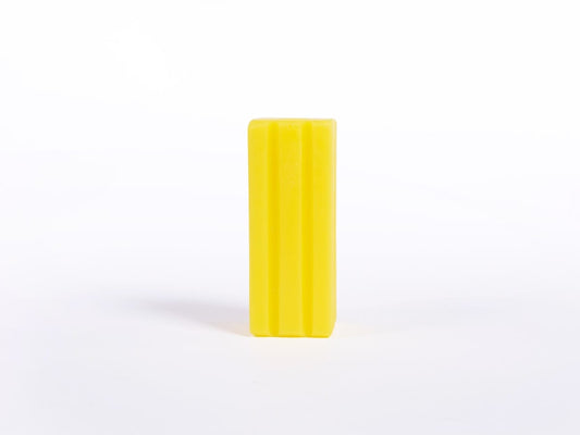 Giant Textured Beads: Striped Yellow Rectangle