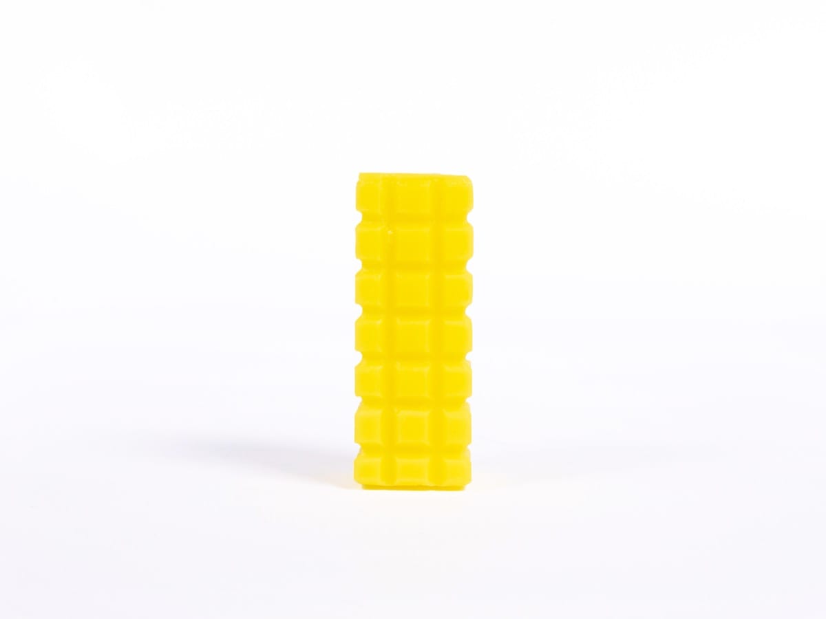 Giant Textured Beads: Grid Yellow Rectangle