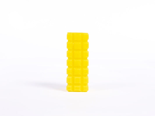 Giant Textured Beads: Grid Yellow Rectangle