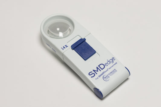 14X (52D)  Illuminated Magnifier Mattingly "Natural White" Super-Bright Multi-Chip SMD LED 30mm Aspheric Lens