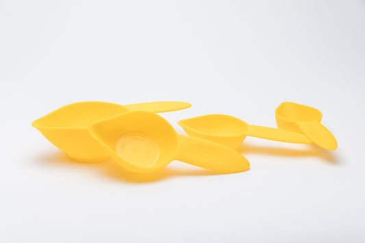 Braille Measuring Cups and Spoons Yellow