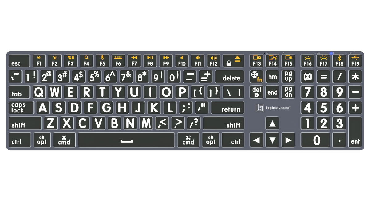 Titan Wired or Wireless Large Print Backlit Keyboard