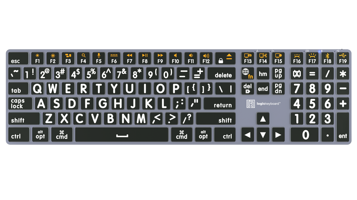Titan Wired or Wireless Large Print Backlit Keyboard