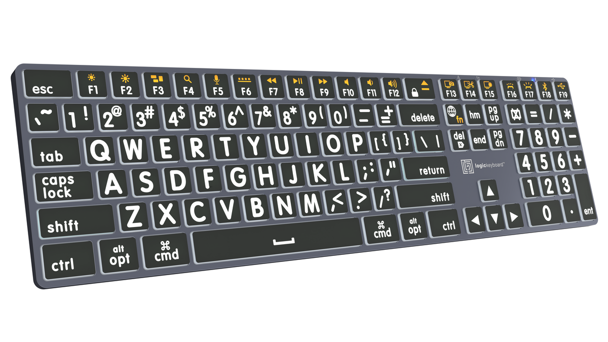Titan Wired or Wireless Large Print Backlit Keyboard
