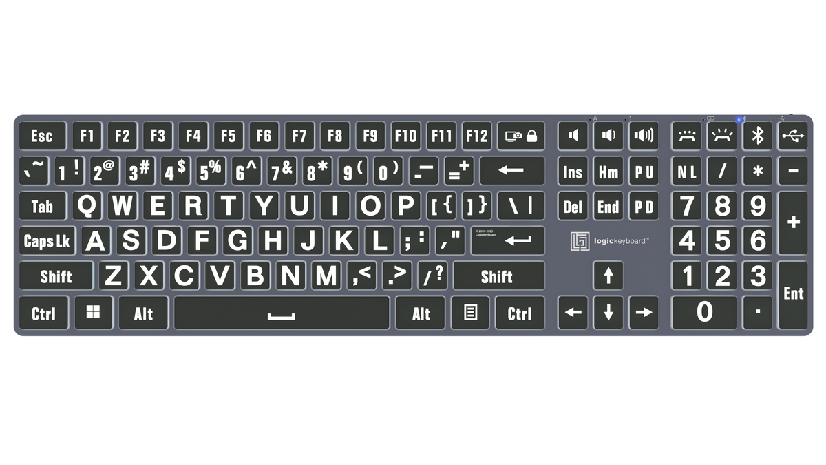 Titan Wired or Wireless Large Print Backlit Keyboard