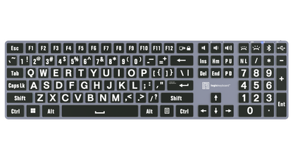 Titan Wired or Wireless Large Print Backlit Keyboard