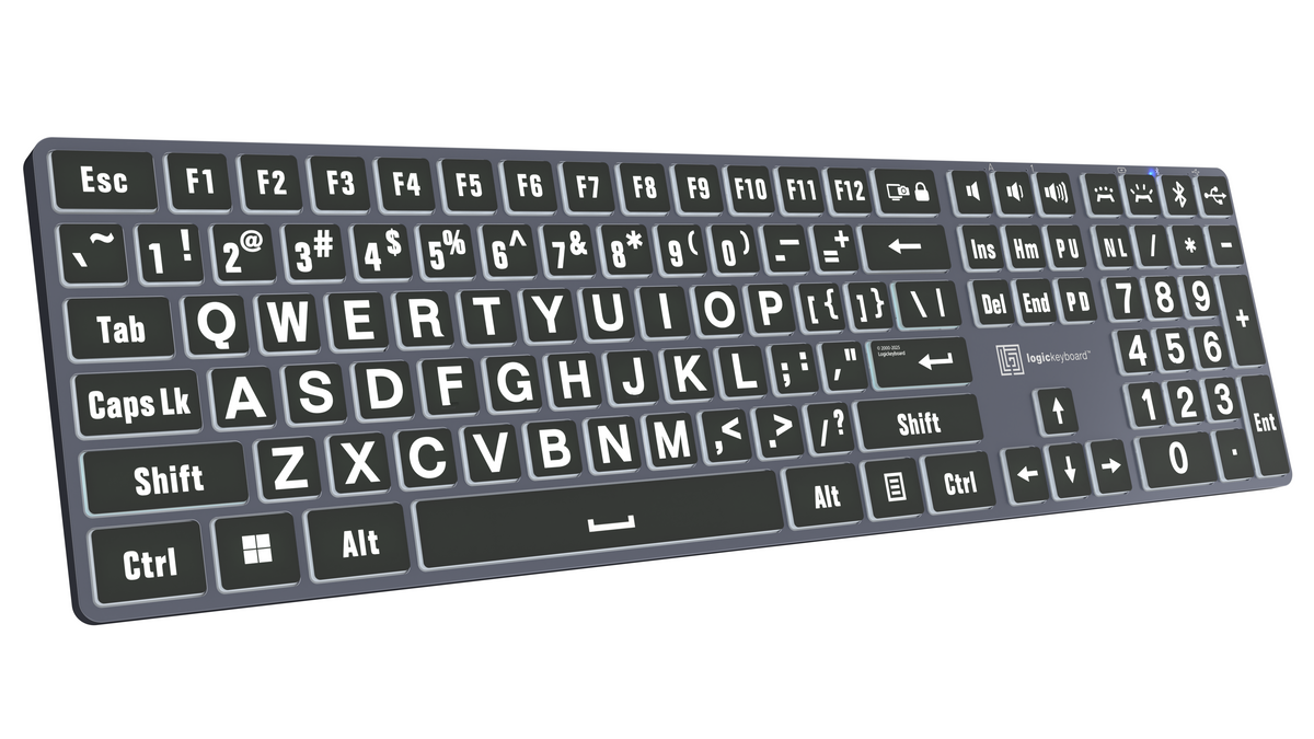 Titan Wired or Wireless Large Print Backlit Keyboard
