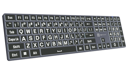 Titan Wired or Wireless Large Print Backlit Keyboard