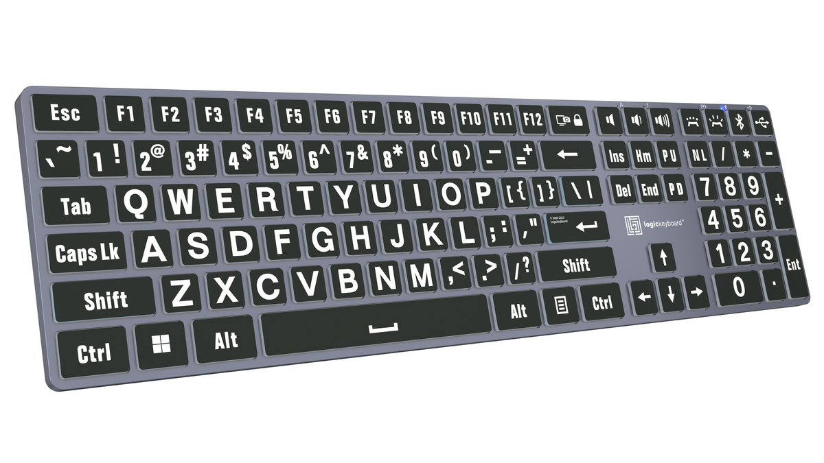 Titan Wired or Wireless Large Print Backlit Keyboard