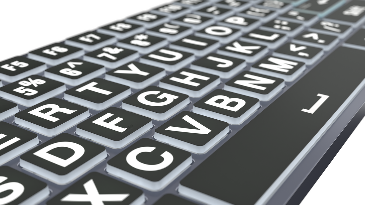 Titan Wired or Wireless Large Print Backlit Keyboard