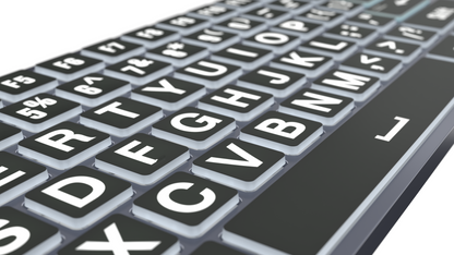 Titan Wired or Wireless Large Print Backlit Keyboard