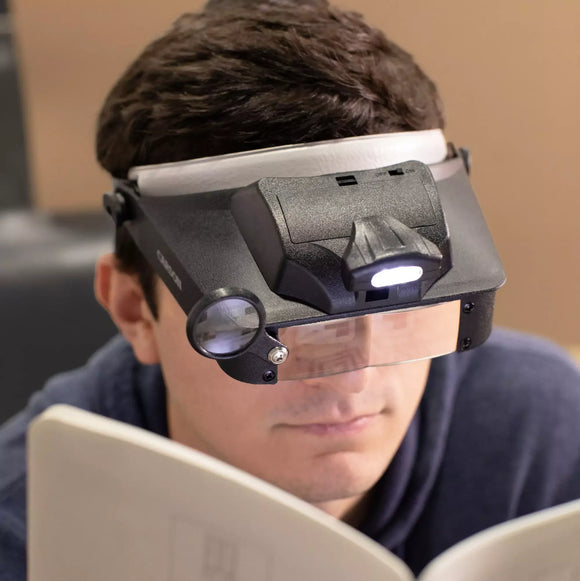 2x/3x/5x/6x LumiVisor, LED Lighted Head Visor Magnifier