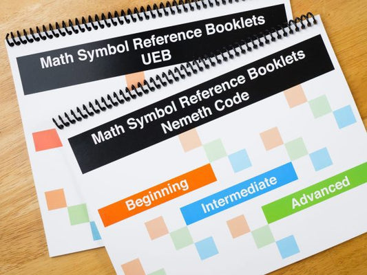 Math Symbol Reference Booklets "“ Large Print Version