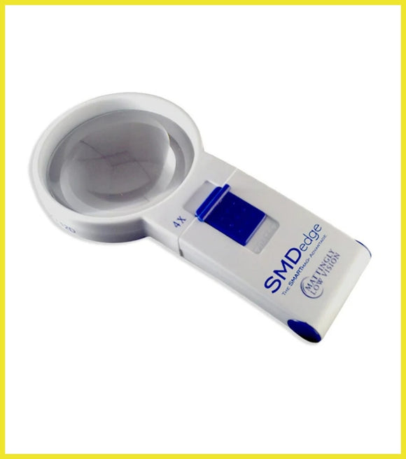Digital magnifier with SMD edge branding on a white background