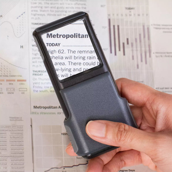 5x Slide-out LED MiniBrite Aspheric Lens Magnifier with Protective Sleeve