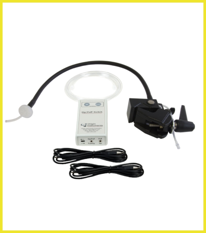 Electrical components including a black motor, white connector, and black cable on a white background.