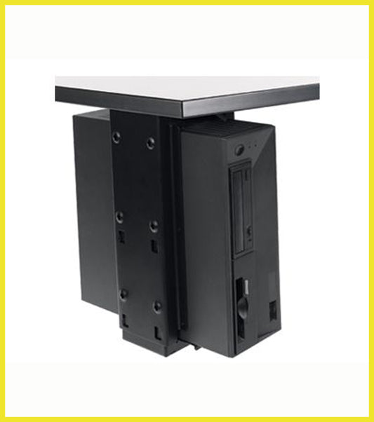 Under-desk CPU Holder with Slide & Swivel