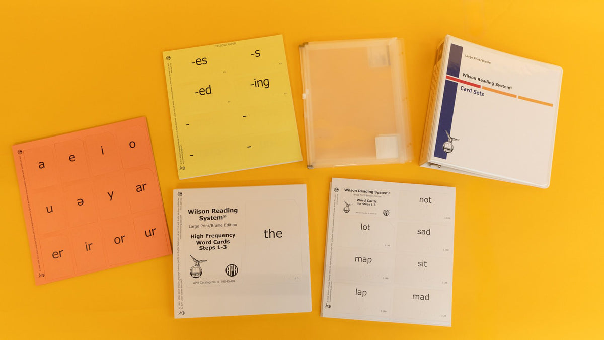 Wilson Reading System IV, Print and Braille Cards