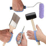 EaZyHold Blue Two Pack 5 1/4" - Universal Cuff, Silicone Adaptive Grip Aid