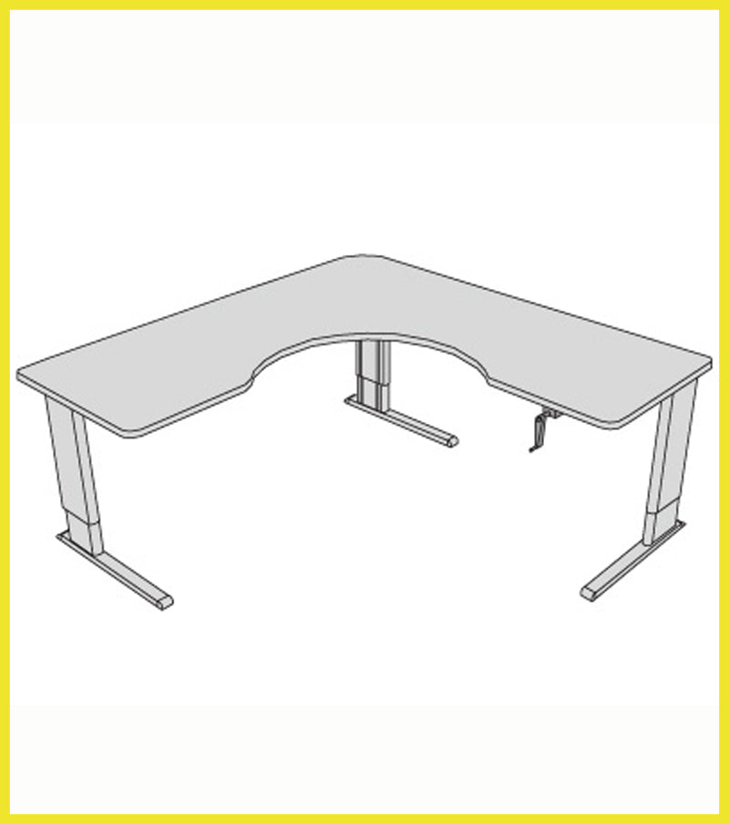 Accella Adjustable Wrap Corner Desk