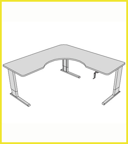 Accella Adjustable Wrap Corner Desk