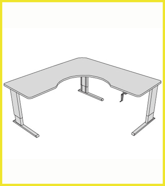 Accella Adjustable Wrap Corner Desk