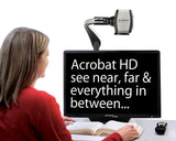 Reading a book with Acrobat HD ultra Electronic Magnifier
