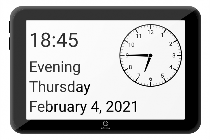 CARY Base - Dementia Clock with Remote Calendar Scheduling for Support Workers and Family