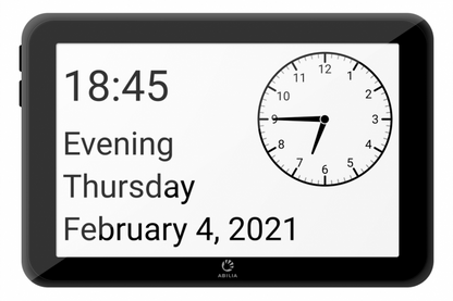 CARY Base - Dementia Clock with Remote Calendar Scheduling for Support Workers and Family