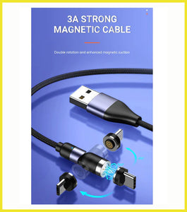 Magnetic Data/Charge Cable with 360 degree rotation