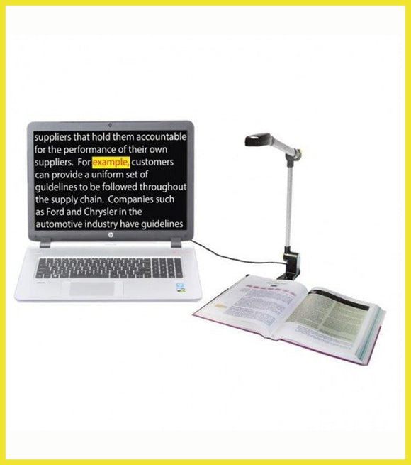 Picture of Pearl Document Reader, Laptop (not included) running OpenBook software