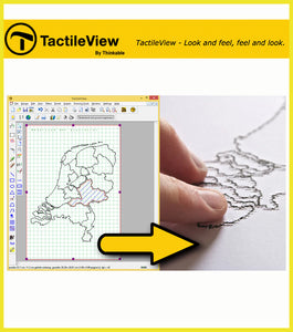 Image of a Map Drawing being converted into a tactile Graphic