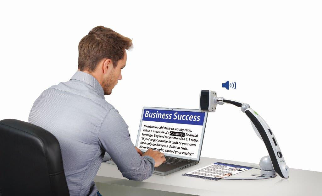 Man using Transformer HD with a laptop