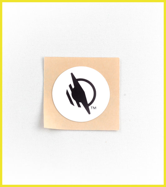 Image of a WayTag sticker for the WayAround Audio Labeling System